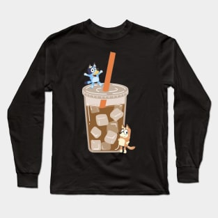 bluey coffee Long Sleeve T-Shirt